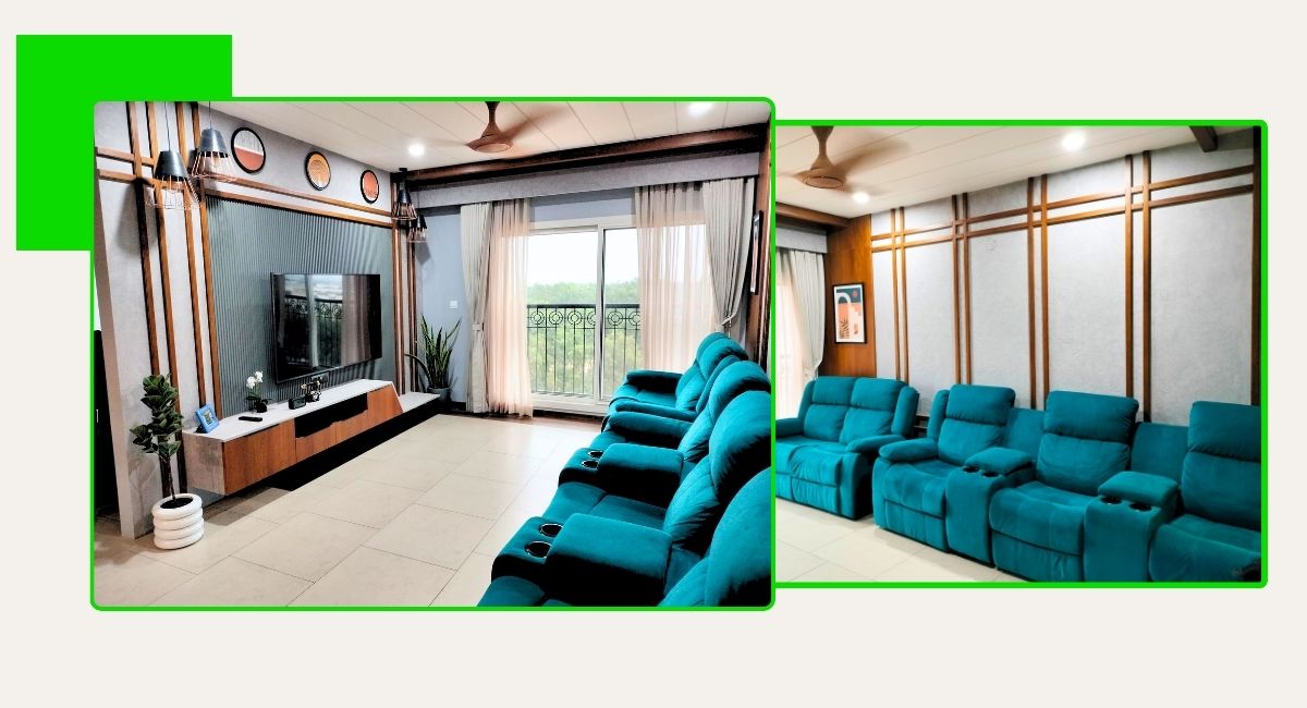 Home Theater in 3 BHK Apartment